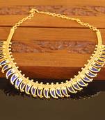 Kerala style gold plated palakka necklace