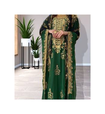 Forest Green Traditional Kaftan for Women 4