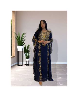 Navy Blue Ethnic Kaftan for Women 1