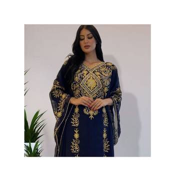 Navy Blue Ethnic Kaftan for Women 2