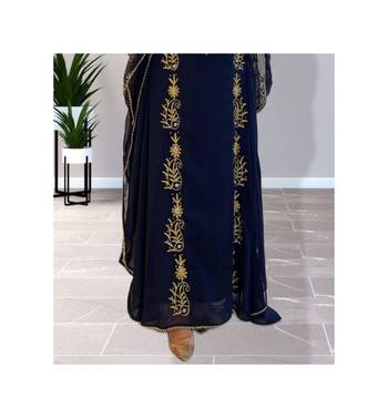 Navy Blue Ethnic Kaftan for Women 3
