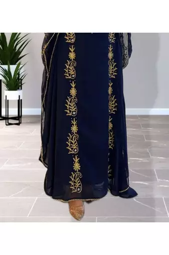 Navy Blue Ethnic Kaftan for Women