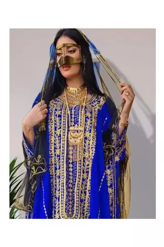Ink Blue Handcrafted Kaftan for Women
