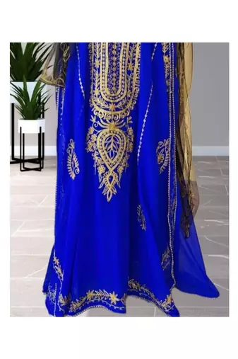 Ink Blue Handcrafted Kaftan for Women