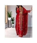 Red Georgette Party Wear Kaftan
