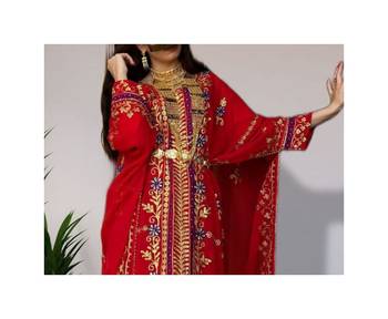 Red Georgette Party Wear Kaftan 2