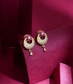 Pink Moon Shaped Earrings