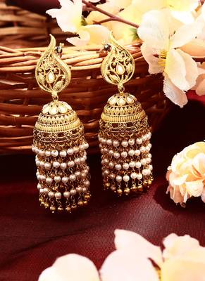 Long Peacock Shaped Earrings 1