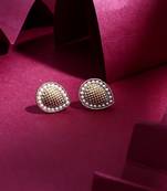 Gold Plated Small Pearl Shaped Earrings