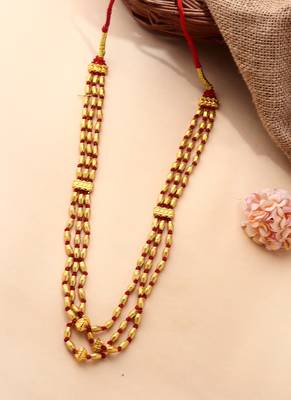 Red Gold-Plated Three-Layered Necklace 2