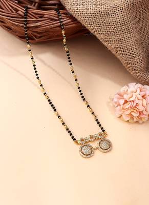 Elegant Gold-Plated CZ Mangalsutra 1