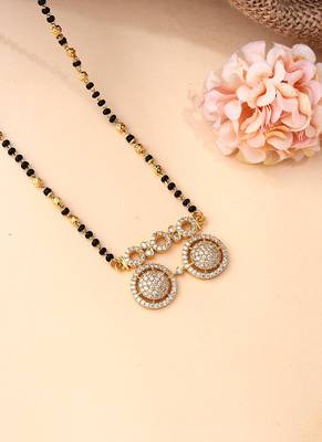 Elegant Gold-Plated CZ Mangalsutra 2