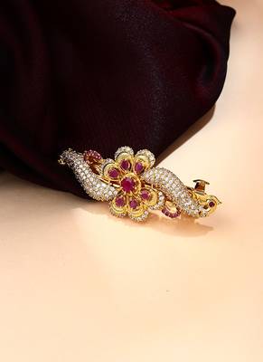American Diamond Hairclip with Pink Stones 1
