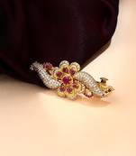 American Diamond Hairclip with Pink Stones