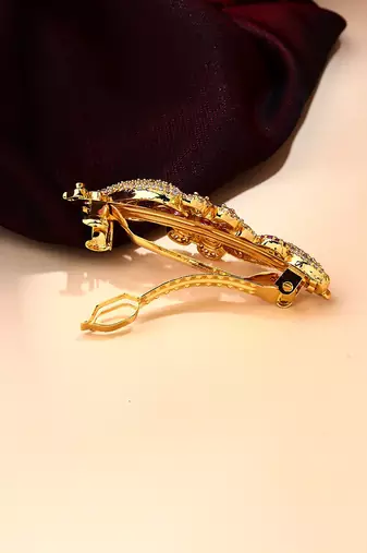 American Diamond Hairclip with Pink Stones