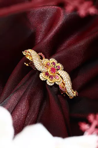 American Diamond Hairclip with Pink Stones