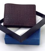 Gents Supreme Quality Pure Leather Brown Wallet Deepawali Special Gift 111