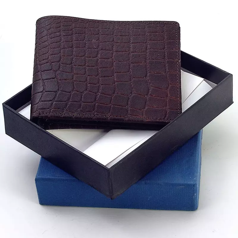 Gents Supreme Quality Pure Leather Brown Wallet Deepawali Special Gift 111