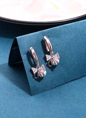 Rose Gold American Diamond Earrings 3