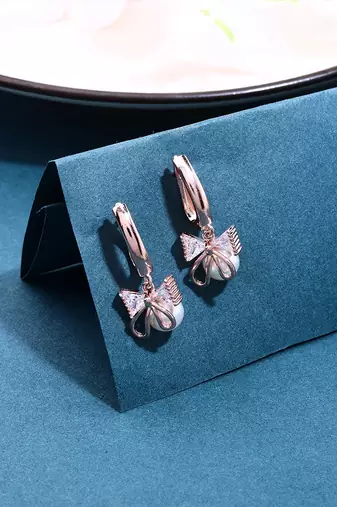 Rose Gold American Diamond Earrings