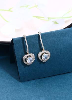 White Gold American Diamond Studs 1