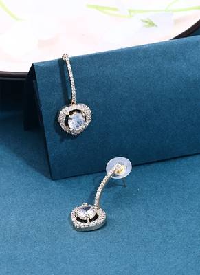White Gold American Diamond Studs 2