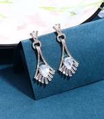 Long White Gold Earrings