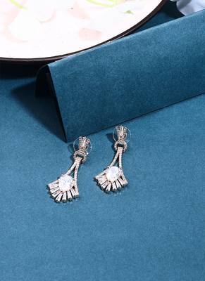 Long White Gold Earrings 3