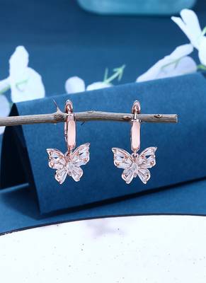 Rose Gold Butterfly Earrings 1