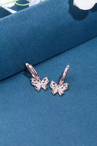 Rose Gold Butterfly Earrings