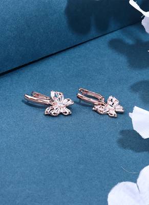Rose Gold Butterfly Earrings 3
