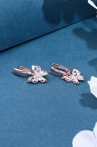 Rose Gold Butterfly Earrings