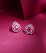 Pink Round Shape Earrings