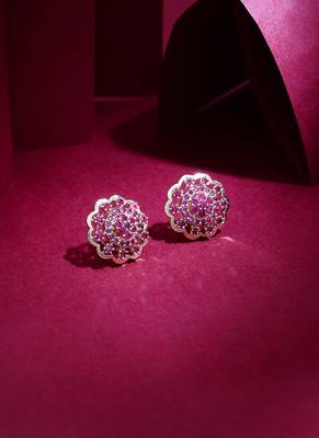 Pink Floral Earrings 1