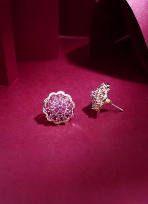 Pink Floral Earrings 2
