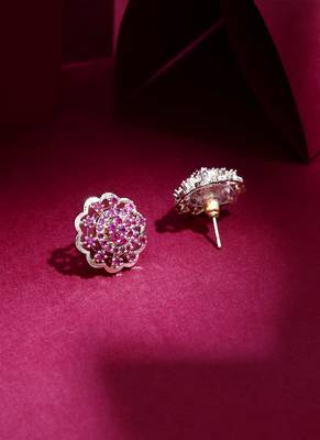 Pink Floral Earrings 3
