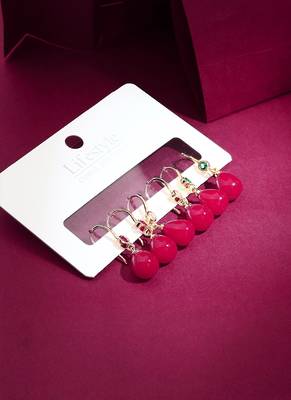 3 Set of Red Earrings 3