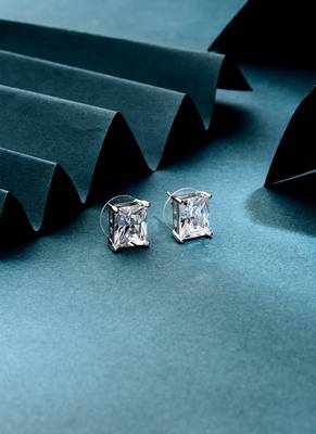 Silver Cross Shaped Earrings 1
