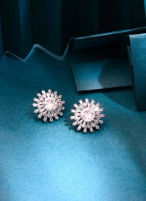 Floral American Diamond Earrings 1