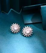 Floral American Diamond Earrings