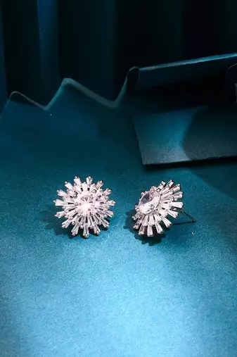 Floral American Diamond Earrings