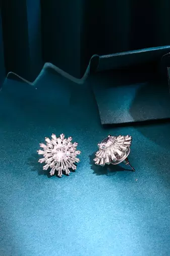 Floral American Diamond Earrings