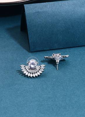 American Diamond Silver Earrings 2