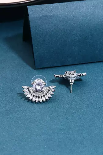 American Diamond Silver Earrings