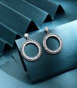 Silver American Diamond Hoops