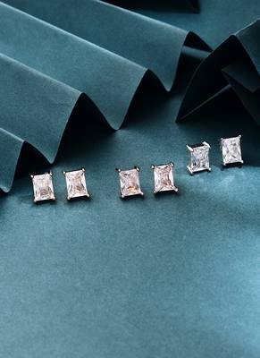 3 Set of Square Shaped Earrings 2