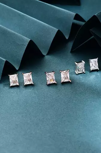 3 Set of Square Shaped Earrings