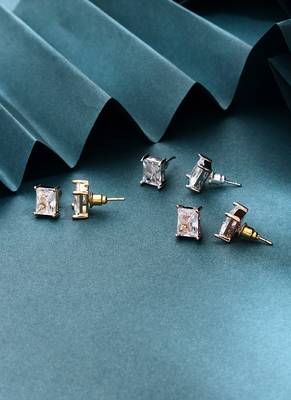3 Set of Square Shaped Earrings 3