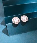 Round Shape American Diamond Earrings