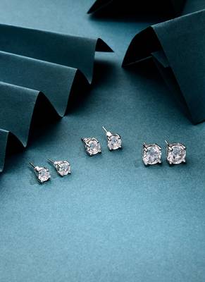 3 Set Earrings In American Diamond 1